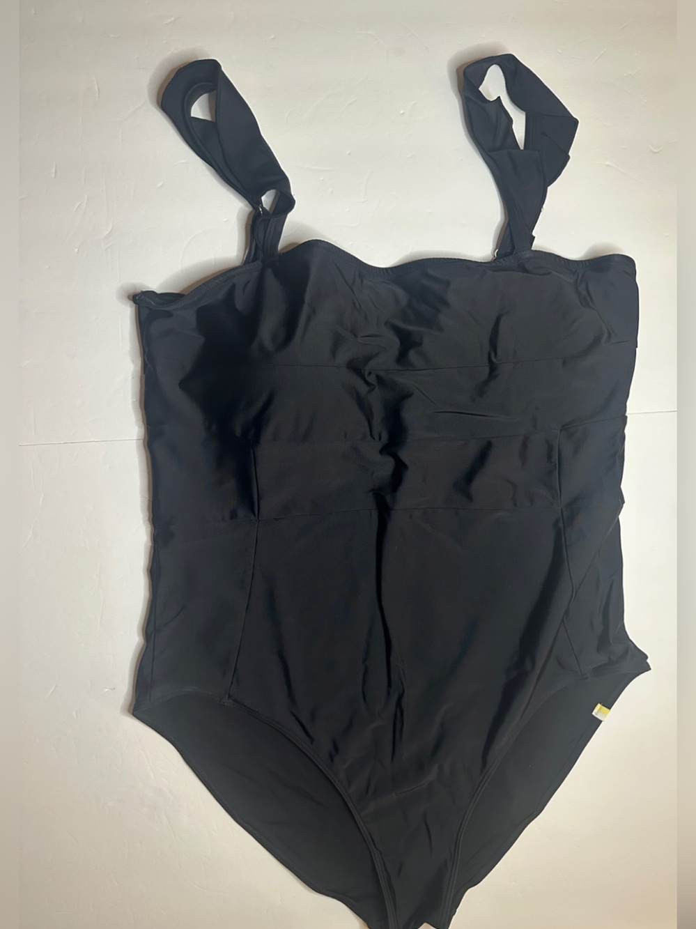 summersalt Black One-Piece Swimsuit with Tied Shoulder Straps